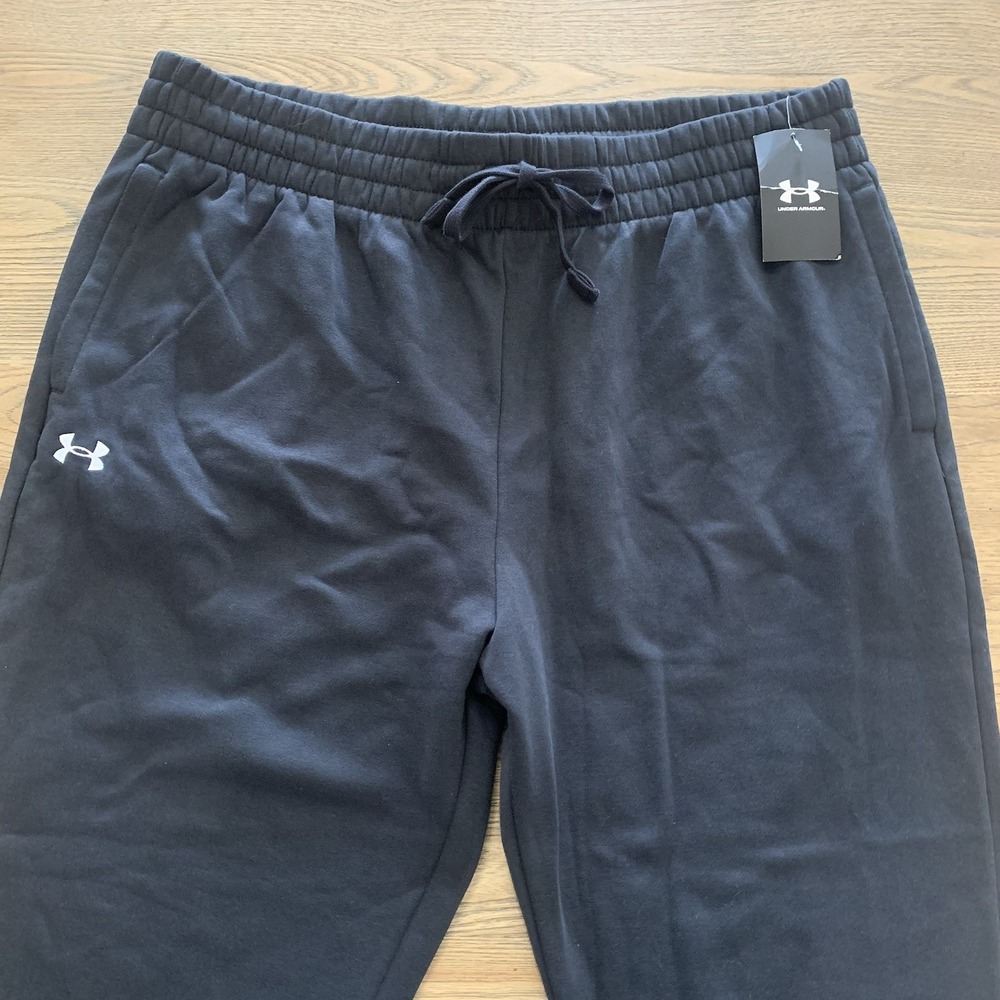 Under Armour Jogger Pants Women's XXL 2XL Black Drawstring Pockets NWT